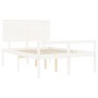 Bed for seniors with solid wood headboard 140x190cm by vidaXL, Beds and slatted bases - Ref: Foro24-3195462, Price: 188,69 €,...