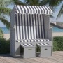Strandkorb beach chair with PE rattan canopy and blue white wood by vidaXL, Loungers - Ref: Foro24-318651, Price: 290,80 €, D...