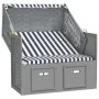 Strandkorb Strandkorb mit PE-Rattan-Baldachin und blau-weißem Holz von vidaXL, Liegen - Ref: Foro24-318651, Preis: 268,51 €, ...