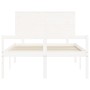 Bed for seniors with solid wood headboard 140x190cm by vidaXL, Beds and slatted bases - Ref: Foro24-3195462, Price: 188,69 €,...
