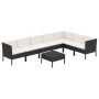 8-teiliges Gartenmöbel-Set und schwarze synthetische Rattankissen von vidaXL, Gartensets - Ref: Foro24-3094428, Preis: 770,54...
