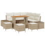 Set de Sofás de Jardín de 9 Piezas con Cojines Beige Ratán Polivinílico Acacia | Foro24.es | Tu tienda online para hogar, jardín y más Foro24.es