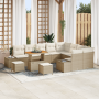 Conjunto de Sofá de Jardín de 12 Piezas con Cojines Beige Poliratán Acacia de , Sofás de exterior - Ref: Foro24-3362826, Prec...