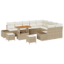 Conjunto de Sofá de Jardín de 12 Piezas con Cojines Beige Poliratán Acacia de , Sofás de exterior - Ref: Foro24-3362826, Prec...