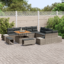 Conjunto de Sofá de Jardín de 13 Piezas con Cojines Gris Ratán Acacia | Foro24.es | Tu tienda online para hogar, jardín y más Foro24.es