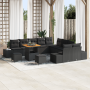Juego de Sofá de Jardín de 13 Piezas con Cojines Negro Poliratán Acacia de , Sofás de exterior - Ref: Foro24-3362839, Precio:...