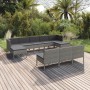 10-piece garden furniture set and gray synthetic rattan cushions by vidaXL, Garden sets - Ref: Foro24-3094570, Price: 711,95 ...