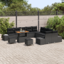 Juego de Sofá de Jardín de 13 piezas con cojines negro poliratán de , Sofás de exterior - Ref: Foro24-3362844, Precio: 887,55...