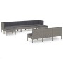 10-teiliges Gartenmöbel-Set und graue synthetische Rattankissen von vidaXL, Gartensets - Ref: Foro24-3094570, Preis: 711,95 €...