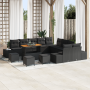 Juego de Sofá de Jardín de 14 Piezas con Cojines Negro Poliratán de , Sofás de exterior - Ref: Foro24-3362849, Precio: 939,13...