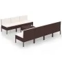 8-piece garden furniture set and brown synthetic rattan cushions by vidaXL, Garden sets - Ref: Foro24-3094327, Price: 519,05 ...