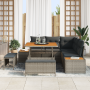 Conjunto de Sofá de Jardín de 8 Piezas con Cojines Gris Poliratán Acacia | Foro24.es | Tu tienda online para hogar, jardín y más Foro24.es