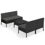 5-teiliges Gartenmöbel-Set und schwarze synthetische Rattankissen von vidaXL, Gartensets - Ref: Foro24-3094309, Preis: 336,67...