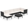 8-teiliges Gartenmöbel-Set und schwarze synthetische Rattankissen von vidaXL, Gartensets - Ref: Foro24-3094412, Preis: 640,33...