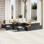 Conjunto de Sofá de Jardín de 13 Piezas con Cojines Negro Poliratán Acacia de | Foro24.es | Tu tienda online para hogar, jardín y más Foro24.es
