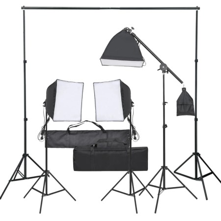Kit de estudio fotográfico con set de luces de vidaXL, Flashes e iluminaciones de estudio - Ref: Foro24-3094676, Precio: 190,...