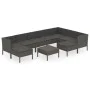 10-piece garden furniture set and gray synthetic rattan cushions by vidaXL, Garden sets - Ref: Foro24-3094438, Price: 839,58 ...