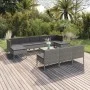 11-teiliges Gartenmöbel-Set und graue synthetische Rattankissen von vidaXL, Gartensets - Ref: Foro24-3094574, Preis: 925,94 €...