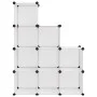 Estantería de cubos con 9 compartimentos PP transparente by vidaXL, Shoe racks and shoe organizers - Ref: Foro24-340551, Pric...