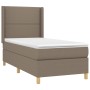 Cama box spring colchón y luces LED tela gris taupe 100x200 cm en Camas y somieres | Comprar online en Foro24