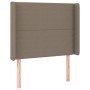 Cama box spring colchón y luces LED tela gris taupe 100x200 cm en Camas y somieres | Comprar online en Foro24