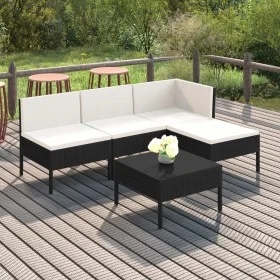 5-piece garden furniture set and black synthetic rattan cushions by vidaXL, Garden sets - Ref: Foro24-3094364, Price: 357,17 ...