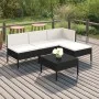 5-teiliges Gartenmöbel-Set und schwarze synthetische Rattankissen von vidaXL, Gartensets - Ref: Foro24-3094364, Preis: 357,17...