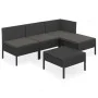 5-piece garden furniture set and black synthetic rattan cushions by vidaXL, Garden sets - Ref: Foro24-3094365, Price: 398,88 ...