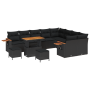 Juego de Sofa de Jardín de 12 piezas con Cojines Negro Poliratán Acacia de , Sofás de exterior - Ref: Foro24-3363214, Precio:...