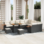 Juego de Sofás de Jardín de 12 Piezas con Cojines Ratán Negro Acacia | Foro24.es | Tu tienda online para hogar, jardín y más Foro24.es