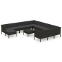Gartenmöbel-Set, 13-teilig, schwarze Kissen aus synthetischem Rattan von vidaXL, Gartensets - Ref: Foro24-3094529, Preis: 1,0...