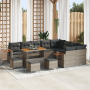 Conjunto de Sofás de Jardín de 13 Piezas con Cojines Gris Poliratán Acacia | Foro24.es | Tu tienda online para hogar, jardín y más Foro24.es