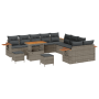 Juego de Sofás de Jardín de 13 Piezas con Cojines Gris Poliratán Acacia de , Sofás de exterior - Ref: Foro24-3363238, Precio:...