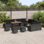 Conjunto de Sofá de Jardín de 14 Piezas con Cojines Negro Poliratán Acacia de , Sofás de exterior - Ref: Foro24-3363239, Prec...