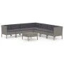 Garden furniture set 8 pieces and gray synthetic rattan cushions by vidaXL, Garden sets - Ref: Foro24-3094458, Price: 616,37 ...