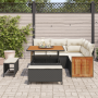Conjunto Sofá Jardín de 8 Piezas con Cojines Negro Poliratán Acacia de , Sofás de exterior - Ref: Foro24-3363295, Precio: 630...