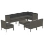 9-teiliges Gartenmöbel-Set und graue synthetische Rattankissen von vidaXL, Gartensets - Ref: Foro24-3094402, Preis: 811,87 €,...