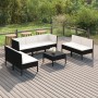8-teiliges Gartenmöbel-Set und schwarze synthetische Rattankissen von vidaXL, Gartensets - Ref: Foro24-3094356, Preis: 633,18...