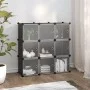 Estantería de cubos con 9 compartimentos y puertas PP negro by vidaXL, Shoe racks and shoe organizers - Ref: Foro24-340558, P...