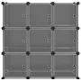 Estantería de cubos con 9 compartimentos y puertas PP negro by vidaXL, Shoe racks and shoe organizers - Ref: Foro24-340558, P...