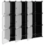 Estantería de cubos con 9 compartimentos y puertas PP negro by vidaXL, Shoe racks and shoe organizers - Ref: Foro24-340558, P...