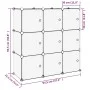 Estantería de cubos con 9 compartimentos y puertas PP negro by vidaXL, Shoe racks and shoe organizers - Ref: Foro24-340558, P...