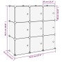Estantería de cubos con 9 compartimentos y puertas PP negro by vidaXL, Shoe racks and shoe organizers - Ref: Foro24-340558, P...