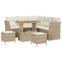 Conjunto de Sofá de Jardín de 8 piezas con Cojines Beige Ratán Acacia de , Sofás de exterior - Ref: Foro24-3363436, Precio: 5...