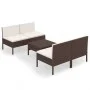 5-piece garden furniture set and brown synthetic rattan cushions by vidaXL, Garden sets - Ref: Foro24-3094307, Price: 307,51 ...
