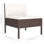 5-piece garden furniture set and brown synthetic rattan cushions by vidaXL, Garden sets - Ref: Foro24-3094307, Price: 307,51 ...