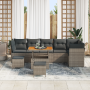 Set de Sofá de Jardín de 9 Piezas con Cojines Gris Poliratán Acacia de , Sofás de exterior - Ref: Foro24-3363458, Precio: 570...