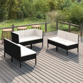 6-piece garden furniture set and black synthetic rattan cushions by vidaXL, Garden sets - Ref: Foro24-3094352, Price: 468,69 ...
