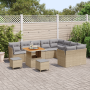 Juego de Sofás de Jardín de 12 piezas con Cojines Beige Poliratán Acacia | Foro24.es | Tu tienda online para hogar, jardín y más Foro24.es