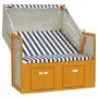Strandkorb Strandkorb Baldachin Kunstrattan Holz weiß blau von vidaXL, Liegen - Ref: Foro24-318655, Preis: 206,16 €, Rabatt: %